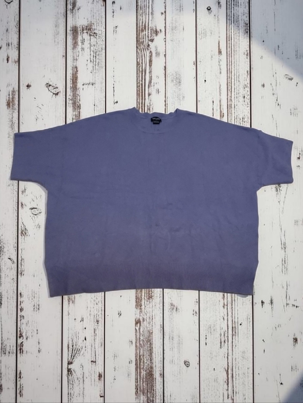 Splendid Size-Large Women's  Oversized Lavender Short Sleeve Sweater